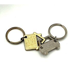 Car and House Metal Keychain Set